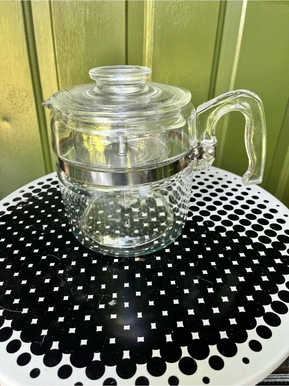 Pyrex Glass percolator coffee pot